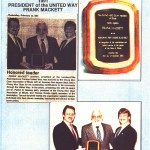 President of United Way - Frank Mackett - Illinois- 1991 copy